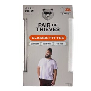 Pair Of Thieves Classic Fit Tee 3XL All Cotton No Tag Ultra Soft Breathable 3 Pk